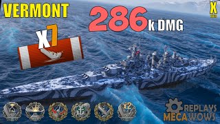 Vermont 7 Kills &amp; 286k Damage | World of Warships Gameplay