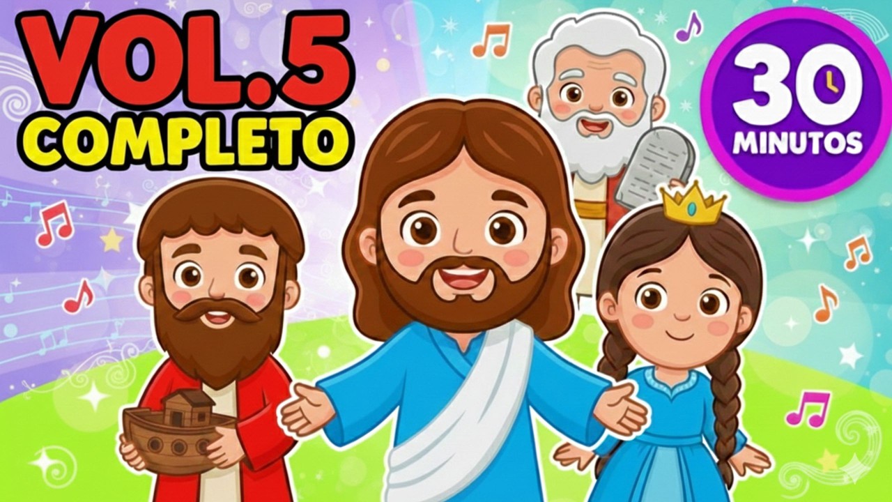 30 Minutos de Desenho Musical Infantil - Festa Com Jesus - VOLUME 5 | Para Toda Família !