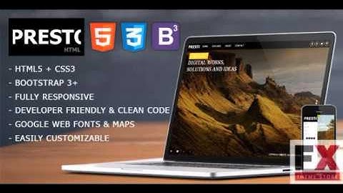Preview Presto - Creative HTML Template TFx