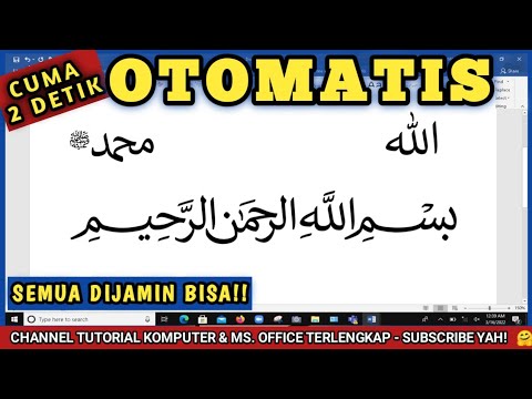 Cara Menulis Bismillah di Microsoft Word | PART 51 Word - YouTube
