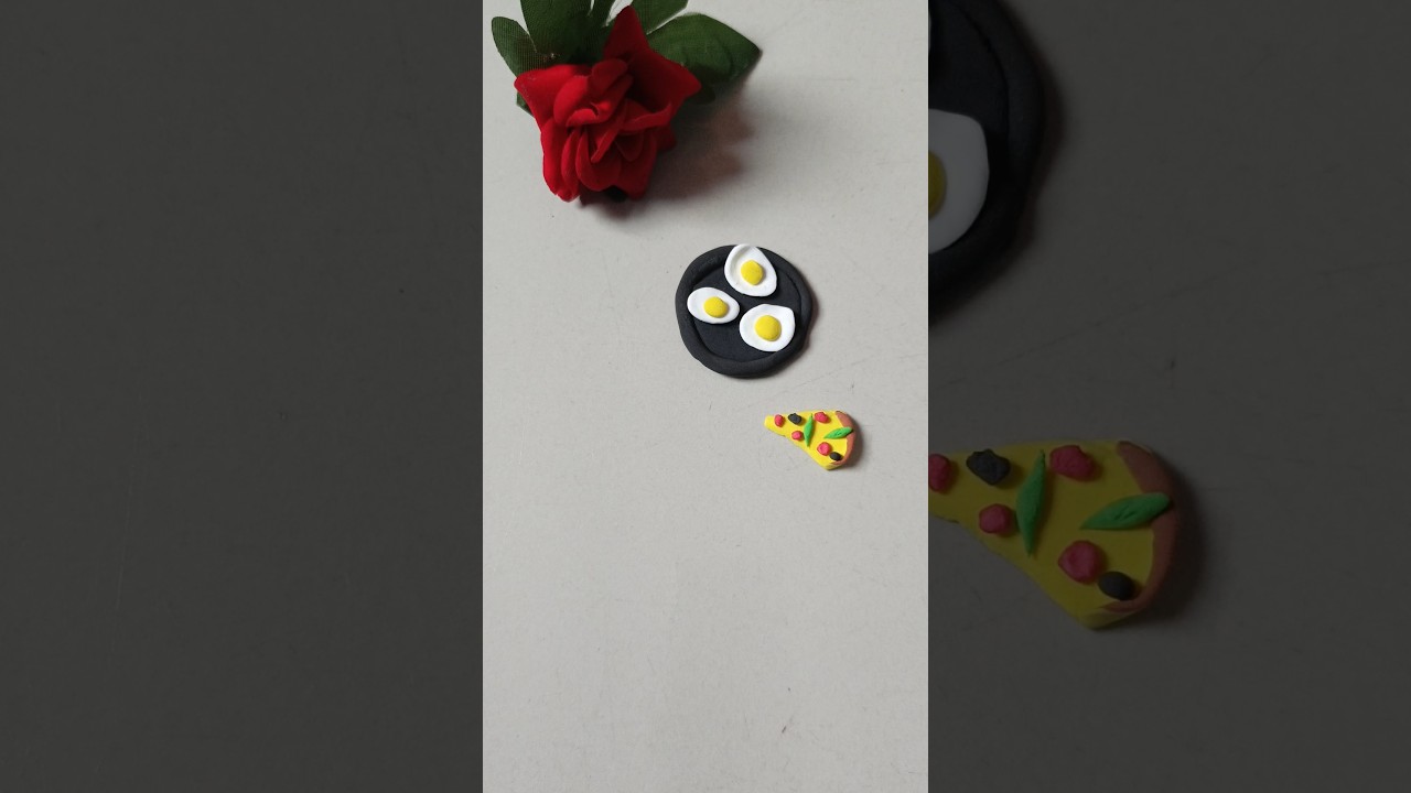 Diy clay pizza making 🍕