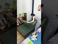 狭い部屋が広くなる魔法 一瞬で変形する折りたたみソファベッドが便利すぎる #収納 #インテリア