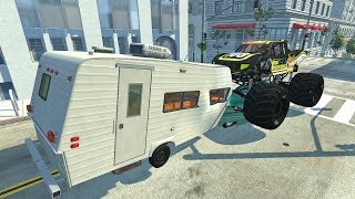 Monster Truck Cause Irresponsible Destruction In BeamNG Drive #2 screenshot 5