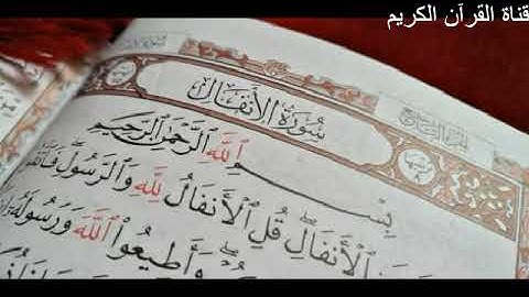 سورة الانفال تلاوة هادئة للشيخ القارئ صهيب احمد