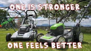 EGO Select Cut 56V vs Greenworks Pro 80V Battery Mower - Which is Best?