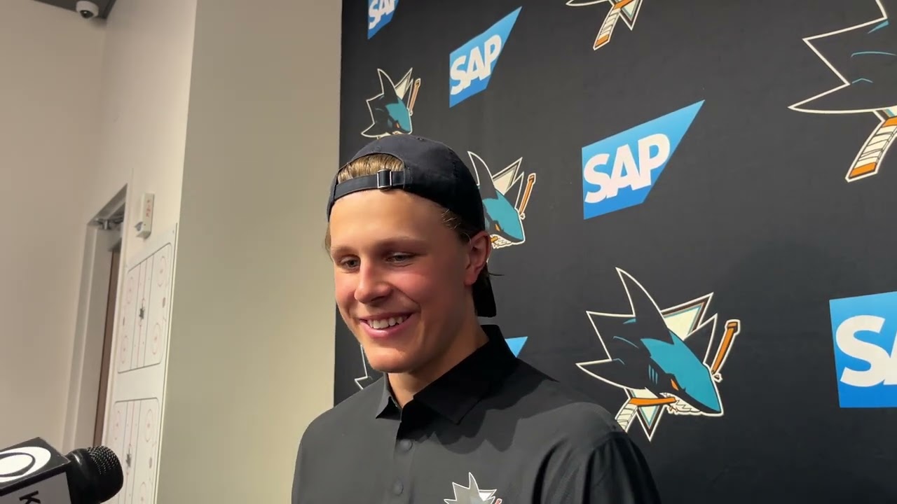 Stenberg Happy About ELC, Excited To Play With Celebrini, Talks Sharks' Development Camp