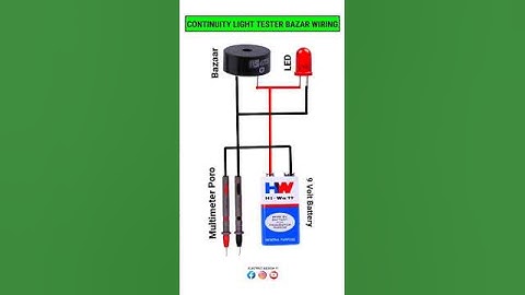 Continuity light Tester | How to make Continuity light Tester  #shortsfeed #electrical #shorts