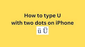 How to type U with two dots on iPhone