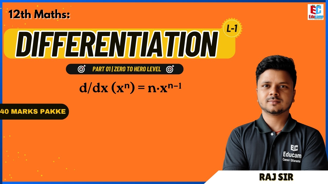 12th- Calculus का डर खत्म ! Differentiation Part-1  | Basic Concepts & Formulas | Board Exam Special