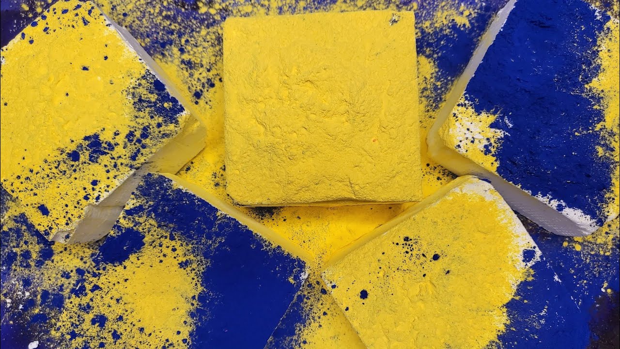 Powder Play Video Iron Oxide Powder Covering Fresh & Crunchy Gym Chalk Blocks ~ Extended ...