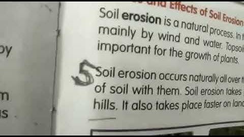 Date:25-02-2021 Class-4  Subject:  Science block 25/S2. Causes and Effects of Soil Erosion.