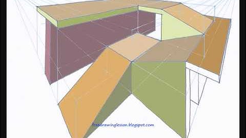 Draw a box : Draw objects 36 ... ramps in a multi point perspective.. digital colouring. #shorts