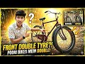 मैंने साइकिल में 2 टायर लगा दिए! 😱 | Front Double Tyre Cycle Modification #cycle