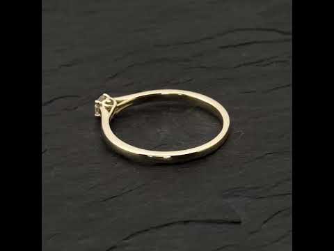Video: Auksinis žiedas su Briliantu "Two Hearts 39"