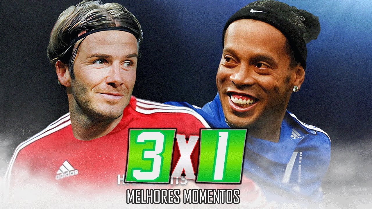 RONALDINHO GAÚCHO AND DAVID BECKHAM TURN THE LEGENDS GAME INTO A