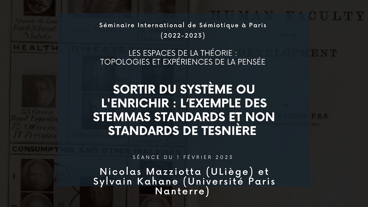 Nicolas Mazziotta et Sylvain Kahane — Séminaire International de Sémiotique à Paris (01/02/2023)