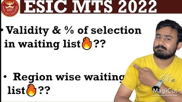 ESIC MTS Region wise waiting list #esicmts #esicudc #esic #esicwaitinglist #esicmtsjoining #esicudc
