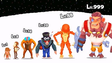 Apes Evolution Gorilla Run - Max Level Up Evolve a Monkey into a Giant Gorilla | All Levels