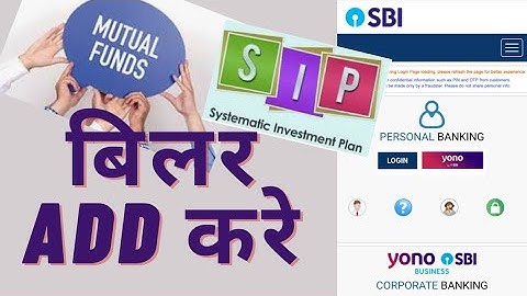 Mutual fund Biller add in sbi online through Net banking | Add biller in SBI | any biller add in sbi