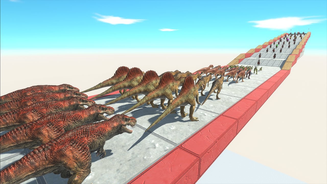 Carnivore Dinosaurs vs Hussar Challenge - Animal Revolt Battle Simulator