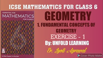 ICSE||Mathematics||Class 6||A Das Gupta||Solutions||Geometry||1- Fundamental concepts of geometry