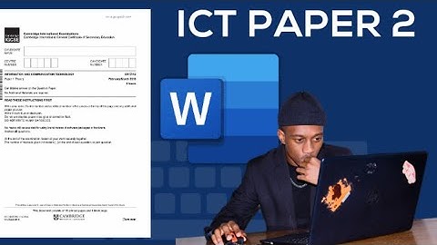 Tutorial on IGCSE ICT Paper 2 2023 Specimen | Word Production