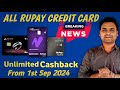 Rupay Credit Card Unlimited Cashbak Rule NPCI | Rupay Credit Card Cashback |Rupay Card Cashback 2024