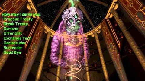 Master of Orion 2 Diplomat Theme Animatic "Brilliant Psilon"