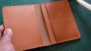 making a simple leather passport wallet Leather Crafting