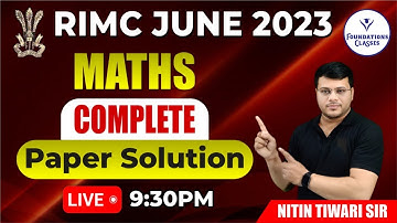 RIMC June 2023 Maths Complete Paper Solution | Math by Nitin  Sir