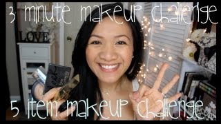 3 Minute Makeup Challenge and 5 Makeup item Full Face Challenge TAG!