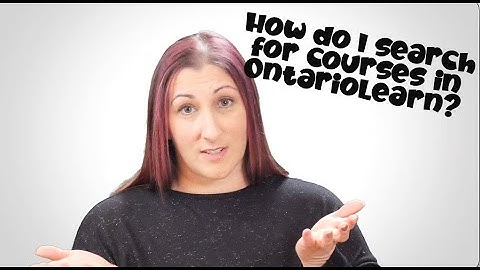 How to search for courses in OntarioLearn