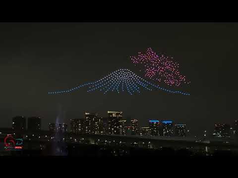 Odaiba Drone show 2026 Tokyo Japan 【船から観る】東京アクアシンフォニー【4K】600機のドローンショー