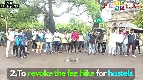 Students Protest At Pune University Against Fees Hikes