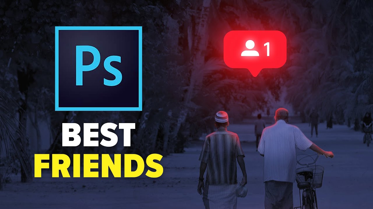 Best Friends, Glow Effect Photo Manipulation made in Photoshop 2021