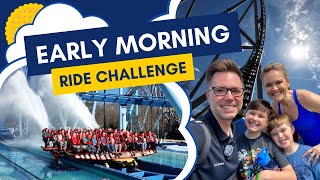 Busch Gardens Early Morning Ride Challenge  Plus OnRide Coaster Video