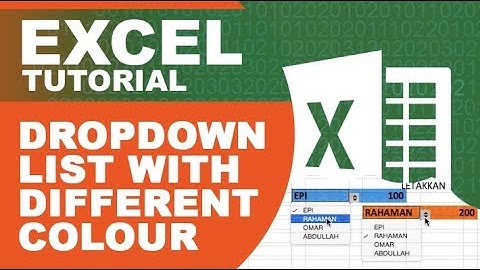 (Excel Tutorial) Create Dropdown List Including Cell Colour Change