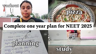 Complete One Year Plan For #neet 2025☘️| DAY IN MY LIFE📋| SCORE 700+ Target🎯 #neet2025 #study #neet