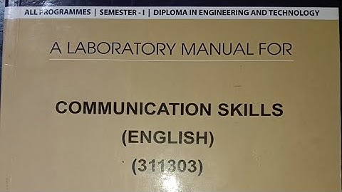 Diploma in first semester Communication skills (English)manual (311303)#kscheme #msbte #1kviews