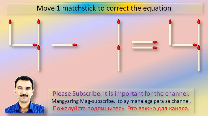 Matchstick Puzzle 4-1=4