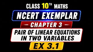 Pair of Linear Equations 3.1 Exemplar | Class 10 Board Exam Maths