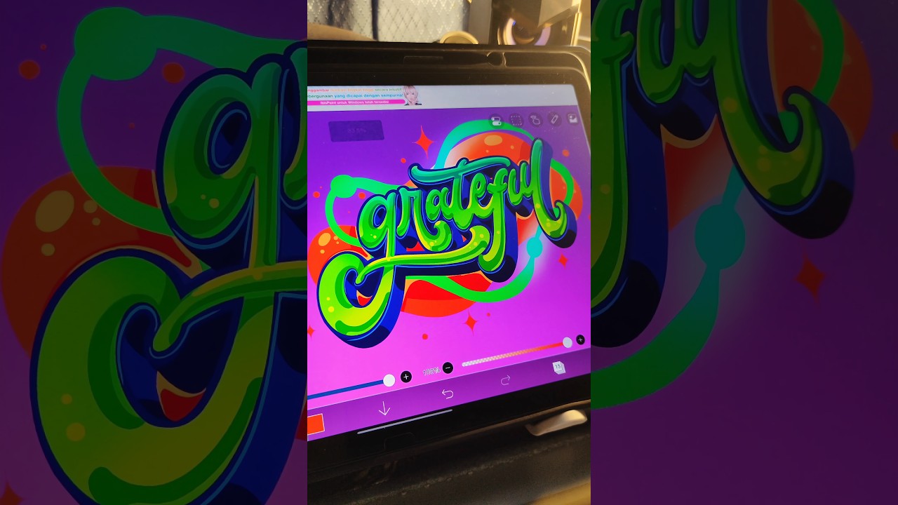 Grateful🌱 Digital Hand Lettering #art #lettering #shorts