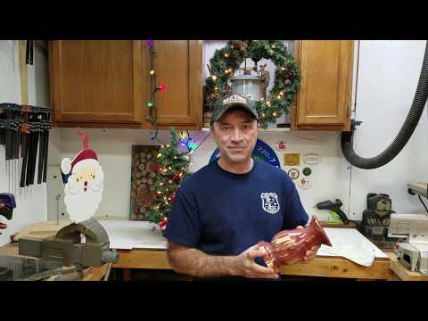 Woodturning a Cedar Vase with white Milliput Part Two