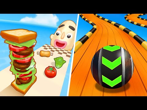 Sandwich Runner | Sky Rolling Balls - All Level Gameplay Android,iOS - NEW APK UPDATE