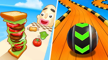 Sandwich Runner | Sky Rolling Balls - All Level Gameplay Android,iOS - NEW APK UPDATE