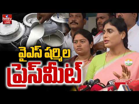 LIVE : YS షర్మిల ప్రెస్ మీట్ | YS Sharmila Press Meet | Adulterated Milk Incident | hmtv - HMTVNEWS