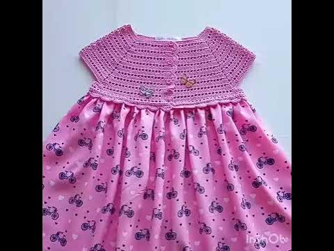 Детское платье с вязаной кокеткой - YouTube