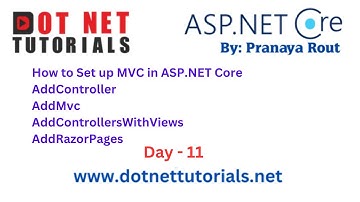 MVC Setup in ASP .NET Core | Day 11 | Dot Net Tutorials | Pranaya Rout | Dot Net Online Training