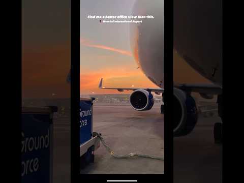 Airport View || #music #commercialaircraft #aviation #sunrise #csmia #mumbai #indigo #aura #aviation
