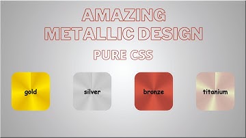 CSS Tutorial Metallic Design | Creative CSS Design